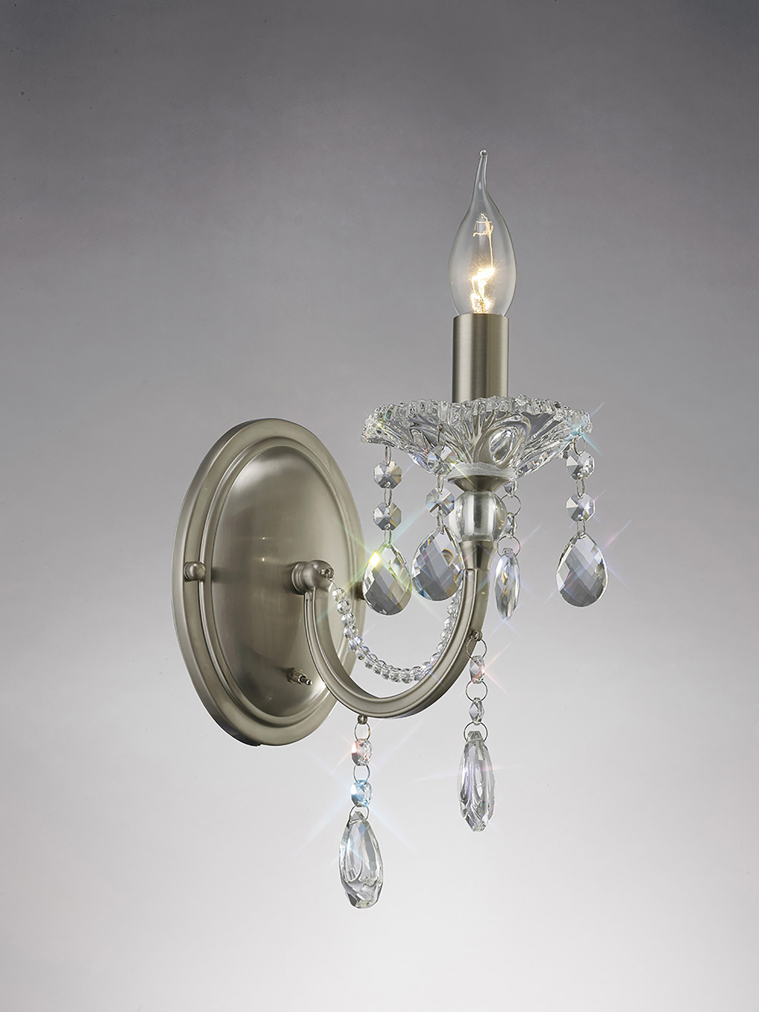 IL32081  Leana Crystal Switched Wall Lamp 1 Light